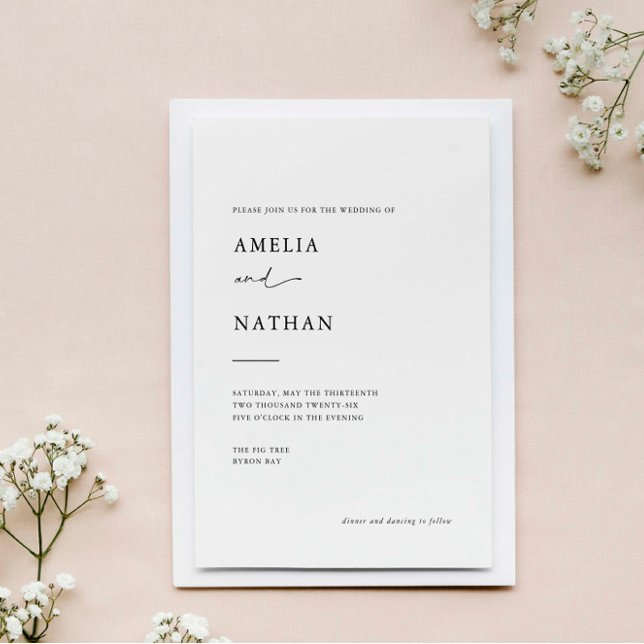 Invitación Boda fotográfico contemporáneo sencillo y moderno (Subido por el creador)