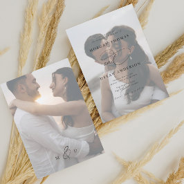 Invitación Boda fotográfico de Allure Calligraphy