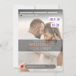 Invitación Boda fotográfico de artículos de medios sociales