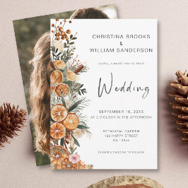 Invitación Boda fotográfico de Boho Holiday