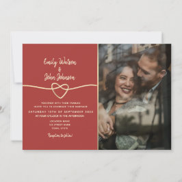 Invitación Boda fotográfico de Borgoña