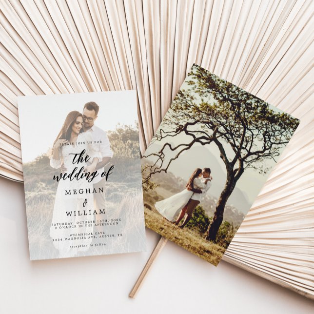 Invitación Boda fotográfico de caligrafía rusa (Subido por el creador)