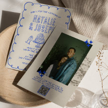 Boda fotográfico de código QR Quirky con escrúpulo