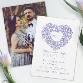 Invitación Boda fotográfico de dibujos de tulipanes blancos a