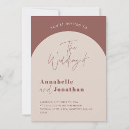 Invitación Boda fotográfico de escritura verde de arco modern