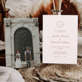 Invitación Boda fotográfico de Fall Terracotta y Cream