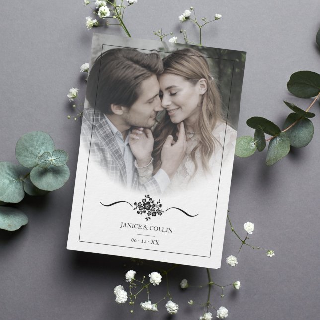 Invitación Boda fotográfico de guiones de escritura de Moda c (Subido por el creador)