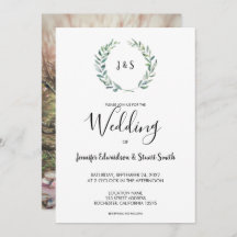 Boda fotográfico de hojas de acuarela botánica