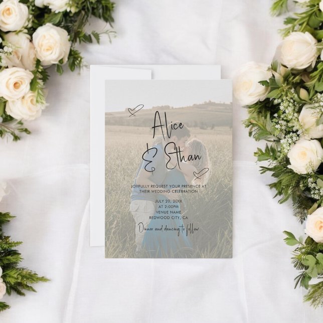 Invitación Boda fotográfico de la firma de guiones (Subido por el creador)