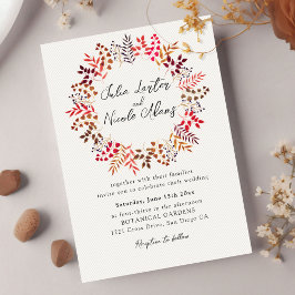 Invitación Boda fotográfico de la hoja de eucalipto botánico