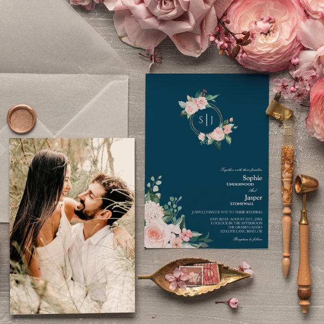 Invitación Boda fotográfico de la Marina Floral de Rubor (Subido por el creador)
