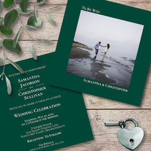 Invitación Boda fotográfico de la Plaza Verde de Esmeralda mi