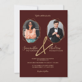 Invitación Boda fotográfico de marcos de marcos de terrario d