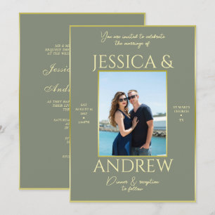 Invitación Boda fotográfico de Modern Elegance