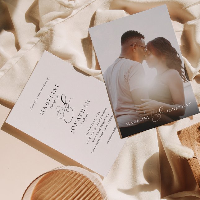 Invitación Boda fotográfico de modernidad en Ampersand y cali (Subido por el creador)