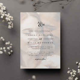 Invitación Boda fotográfico de monograma de Ampersand
