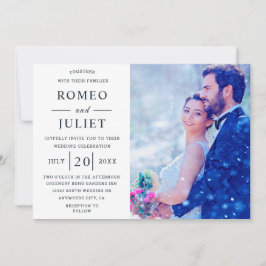 Invitación Boda fotográfico de pareja romántica