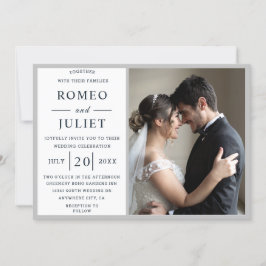 Invitación Boda fotográfico de pareja romántica