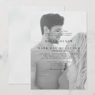 Invitación Boda fotográfico de parejas de guerra