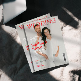 Invitación Boda fotográfico de portada de revista única