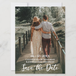 Invitación Boda fotográfico de primavera fresca verde de sabi