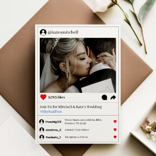 Invitación Boda fotográfico de publicación en medios sociales