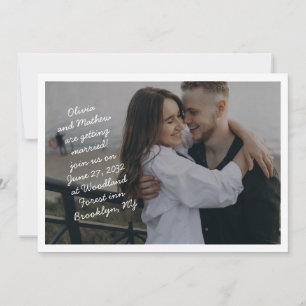 Invitación Boda fotográfico de Scribble Casual manuscrito