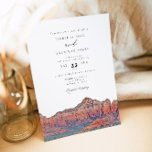 Invitación BODA fotográfico de SEDONA Destination Skyline Boh<br><div class="desc">Esta invitación a la boda incluye una pintura acuarela de la preciosa Sedona, el horizonte de Arizona y una sencilla combinación de fuentes modernas. Edite fácilmente *most* frases para satisfacer las necesidades de tu evento. Cambie el color de fondo y añada su propia foto al fondo junto con su sitio...</div>