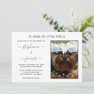 Invitación Boda fotográfico de seres humanos que se casan con