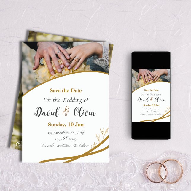Invitación Boda fotográfico de superposición de corte (Subido por el creador)