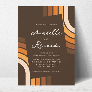 Invitación Boda fotográfico del código QR del guión moderno d