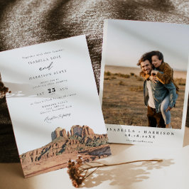 Invitación BODA fotográfico del desierto del Boho de la acuar