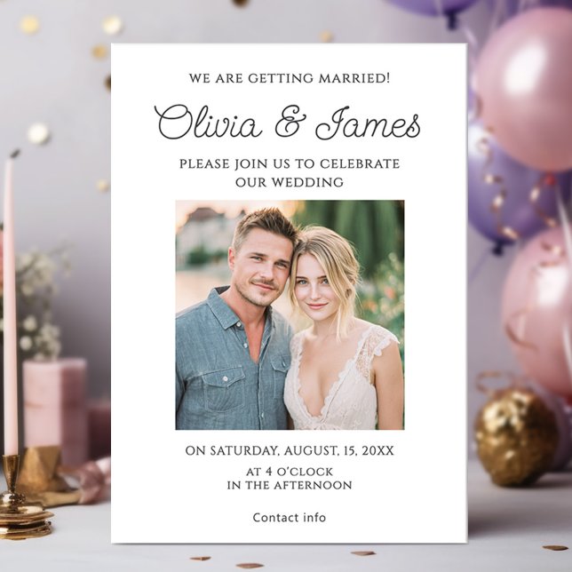 Invitación Boda fotográfico elegante (Subido por el creador)