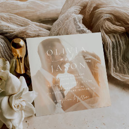 Invitación Boda fotográfico elegante y minimalista