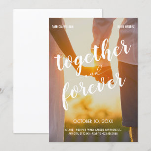 Invitación Boda fotográfico estético de Romance