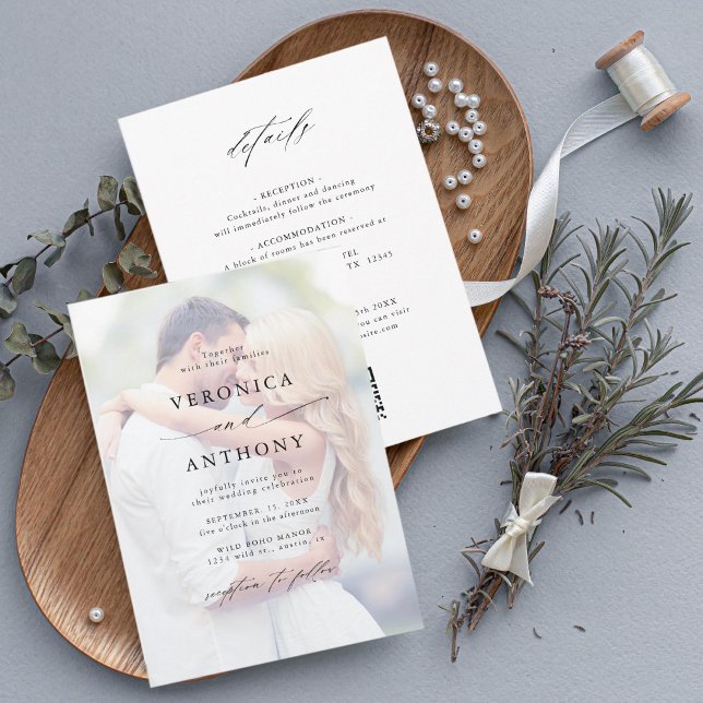 Invitación Boda fotográfico fallido de presupuesto todo en un (Subido por el creador)