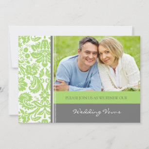 Invitación Boda fotográfico Gray Lime invita a renovación