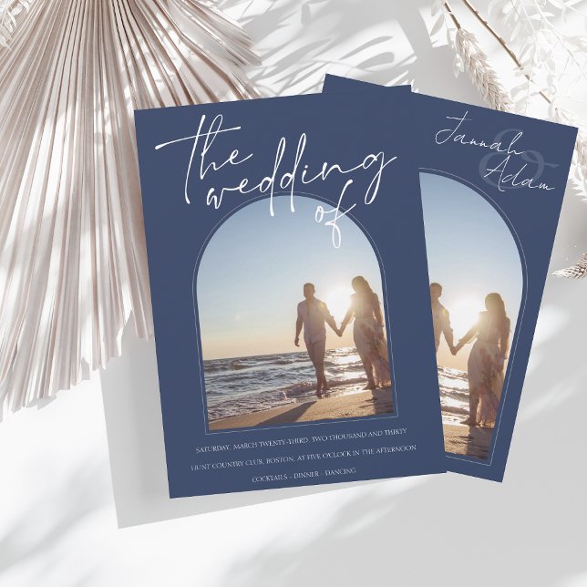 Invitación Boda fotográfico inicial del Arco Azul de la Marin (Subido por el creador)