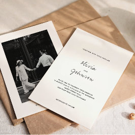 Invitación Boda fotográfico minimalista