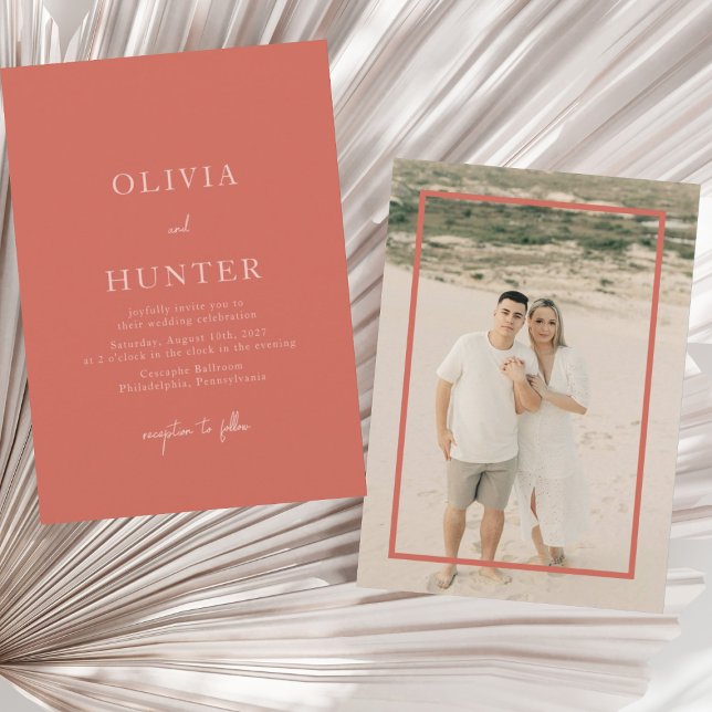Invitación Boda fotográfico Minimalista de Sunset (Subido por el creador)