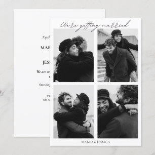 Invitación Boda fotográfico minimalista estético