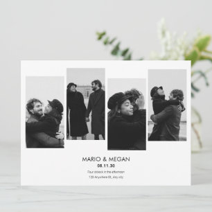 Invitación Boda fotográfico minimalista moderno
