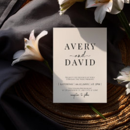 Invitación Boda fotográfico Minimalista moderno