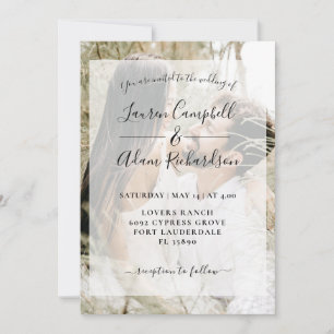Invitación Boda fotográfico minimalista moderno