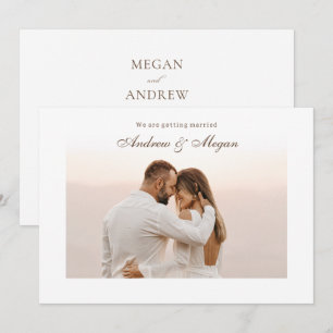 Invitación boda fotográfico minimalista y elegante