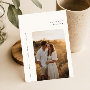 Invitación Boda fotográfico mínimo de Boho