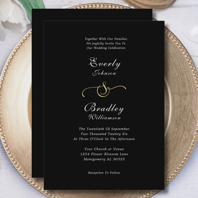 Invitación Boda fotográfico mínimo de código QR de oro blanco (Subido por el creador)
