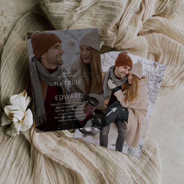 Invitación Boda fotográfico moderno (Subido por el creador)