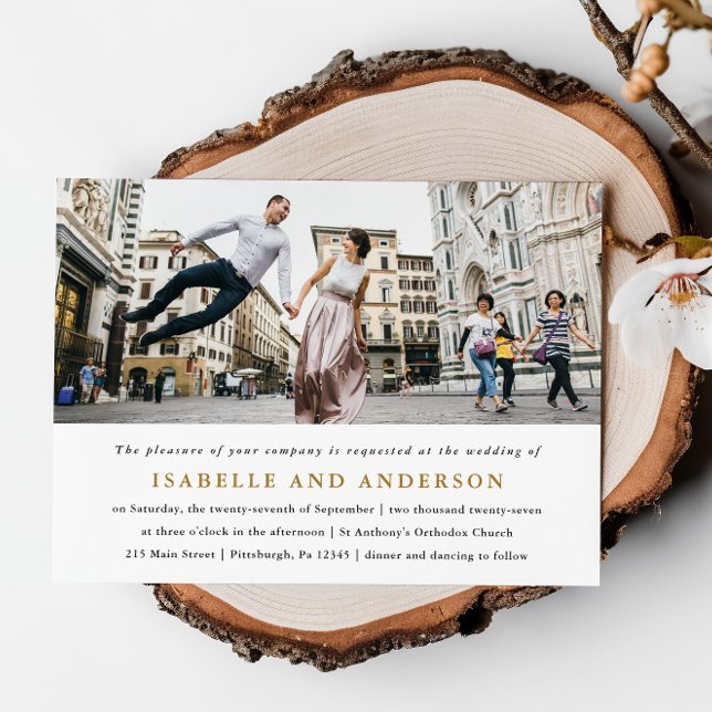 Invitación Boda fotográfico moderno blanco y negro (Subido por el creador)