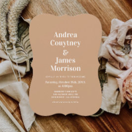 Invitación Boda fotográfico moderno de Boho